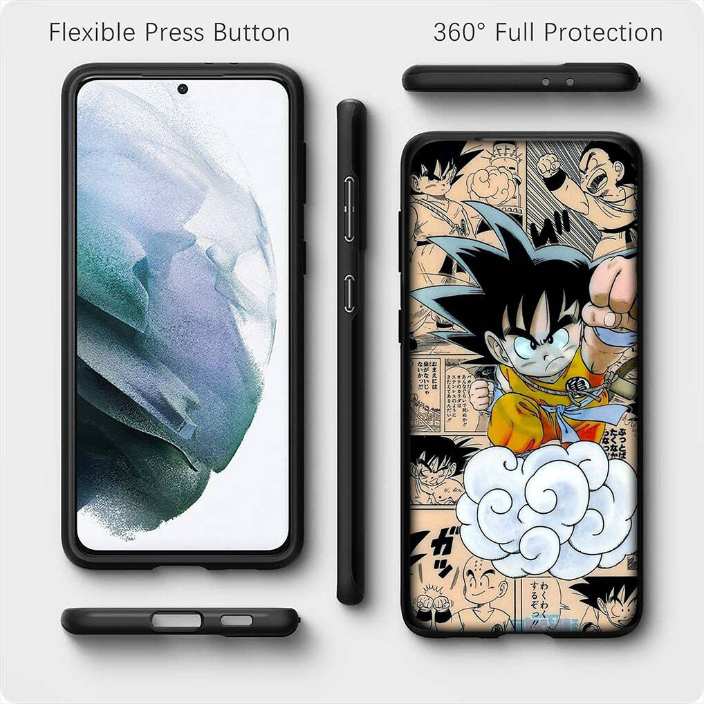 for Samsung Galaxy S25 S24 S23 S22 Ultra FE Plus A17 A37 A57 A56 A55 A06 A16 A15 A36 A26 A35 A05 A25 A54 A34 Phone Case Dragon Ball Anime Goku Cartoon