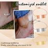 Personalized Custom Stainless Steel Clavicle Steel Cutting Anklets