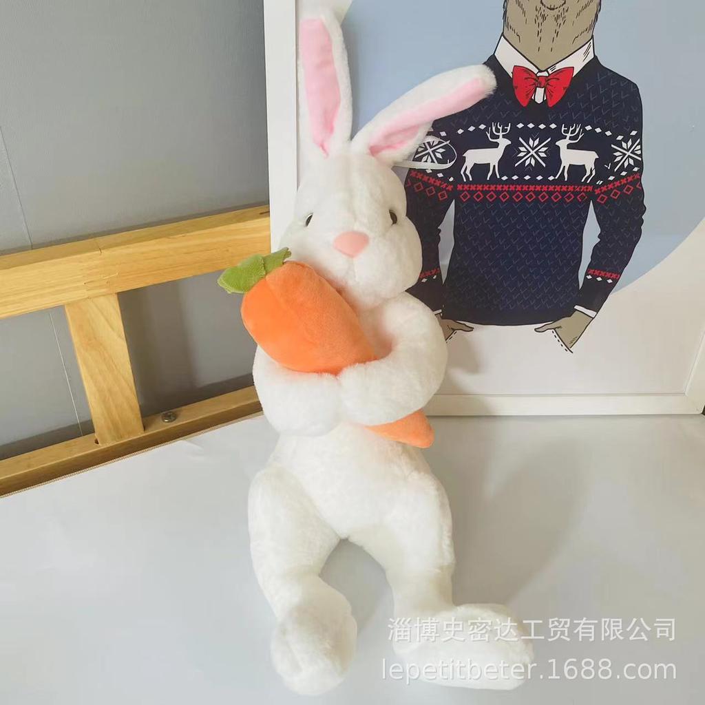 Год Кролика Маскот Мультяшный Обнимающий Морковь Кукла Кролик Маленький Белый Кролик Плюшевая Игрушка Кукла Подарок