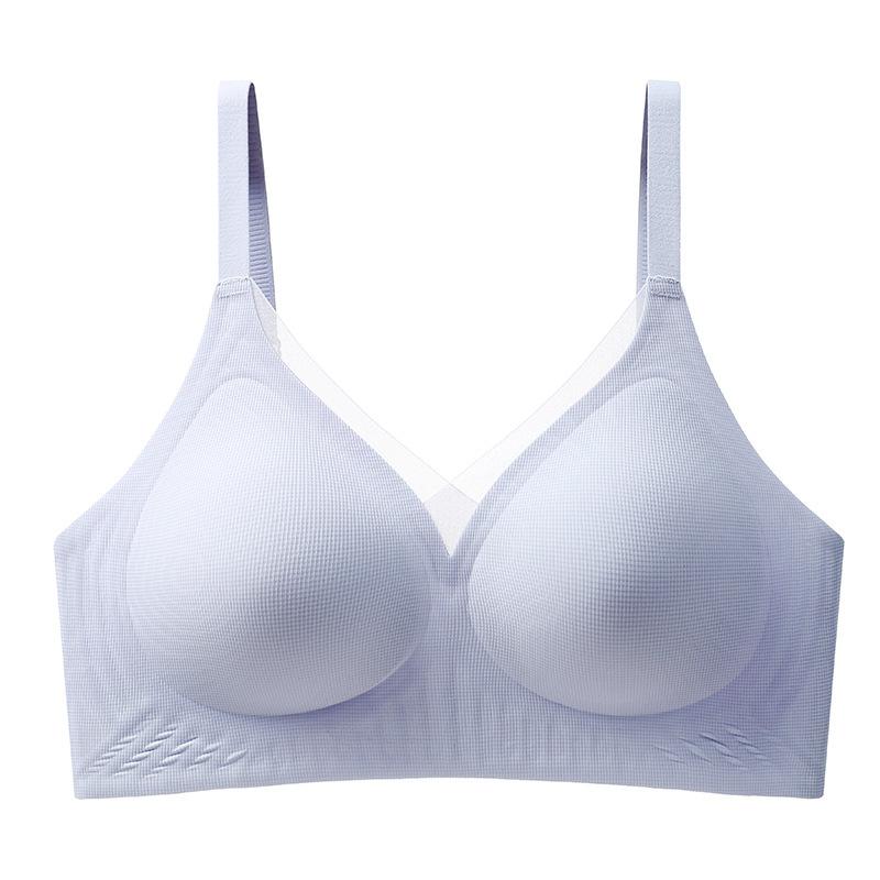 Jelly soft support seamless underwear women's summer thin collection breast anti-sagging comfortable no steel ring bra