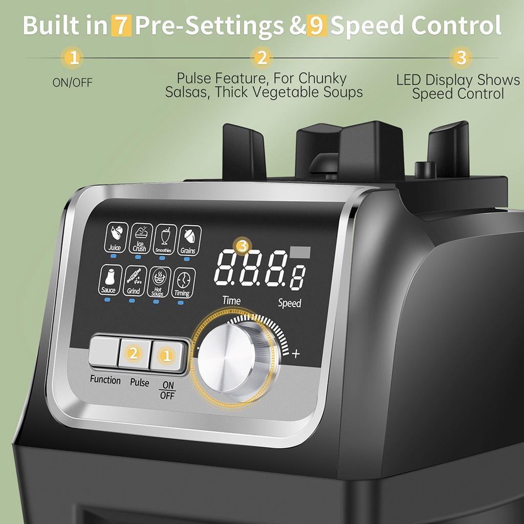 2 л 2200 Вт коммерческий блендер миксер соковыжималка кухонный комбайн бар для приготовления смузи фруктовый блендер для овощей и фруктов легко моется
