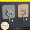 Transparent Strong Adhesive Wall Hook for Kitchen & Bathroom - Large, Punch-Free, Heavy-Duty, Traceless Design
