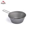 Widesea Camping Titanium Bowl Tableware Cookware Foldable Handle Outdoor Cup Tourism Pot Hiking Backpacking Picnic