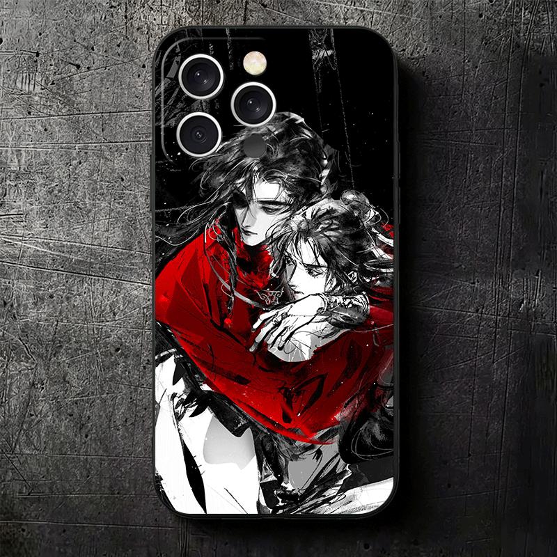 Благословение Небесного Владыки Аниме Мягкий Чехол для Телефона для iPhone 16 16E 17 Air 15 Pro Max 14 Plus 13 Mini 11 12 7 Черный Чехол Задняя Панель Sh