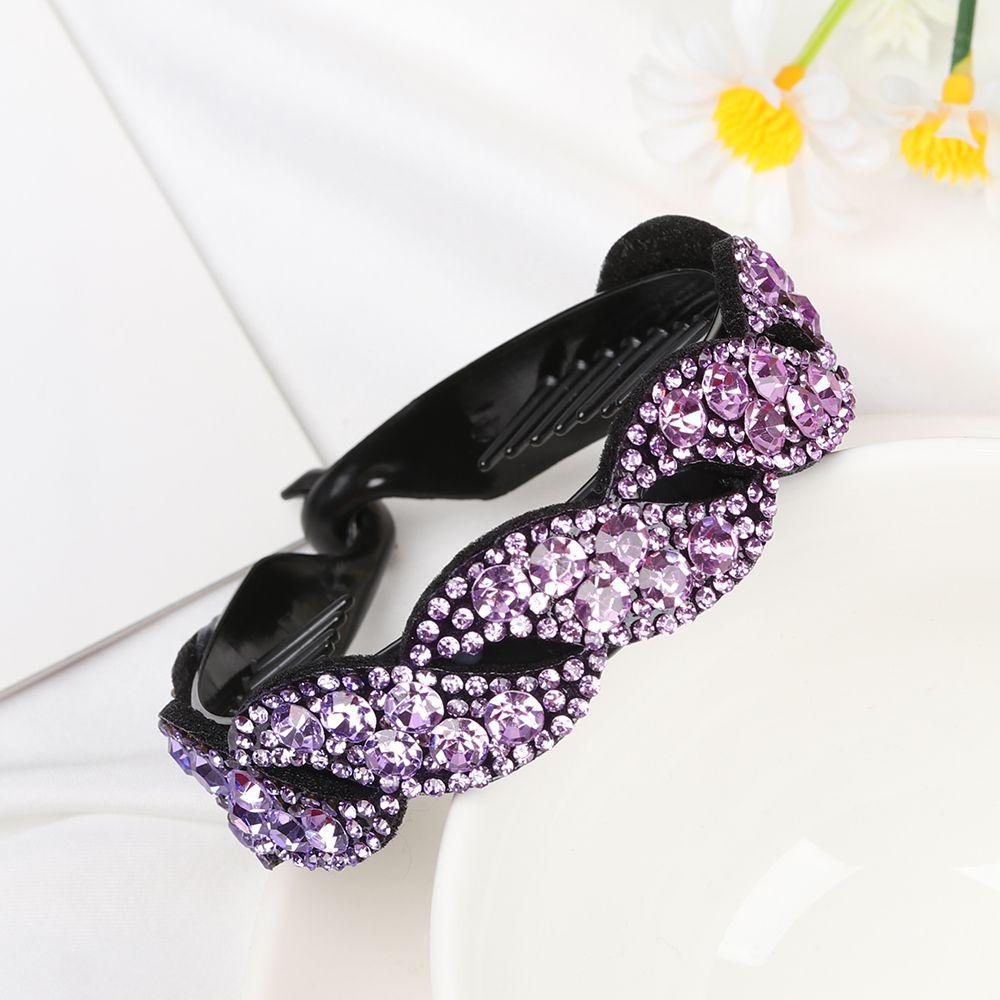 Women fashion Ponytail Holder Hairlips Clamp Crystal Hair Claw Bun Hairpin HairClips Headwear