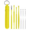 7PC/Set Ear Cleaner Earwax Removal Tool ABS Earpick Curette Reusable Ear Cleaning Wax Remover Spring Spoon Ear Pick Cleanser