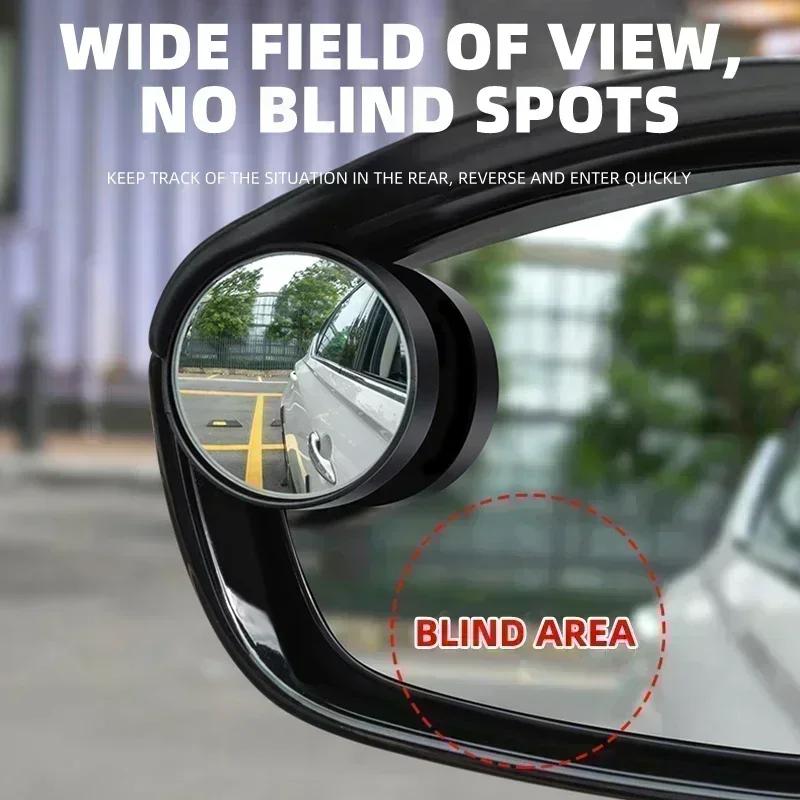 VKXG1 2PCS Car Rearview Mirror Rain Eyebrow Visor Small Round Mirror For Opel Astra Insignia Corsa Zafira Meriva Mokka Vivaro Vectra