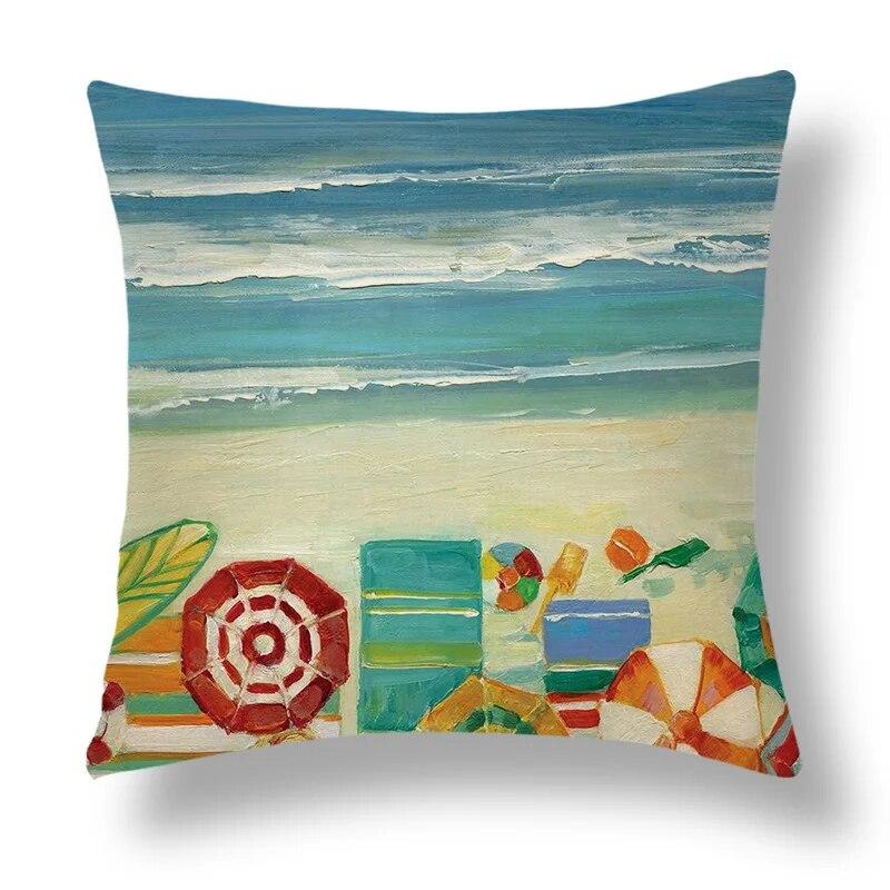 Bedroom Home Decor  Pillowcase Abstract Geometric Cushion Cover Orange Yellow Brown