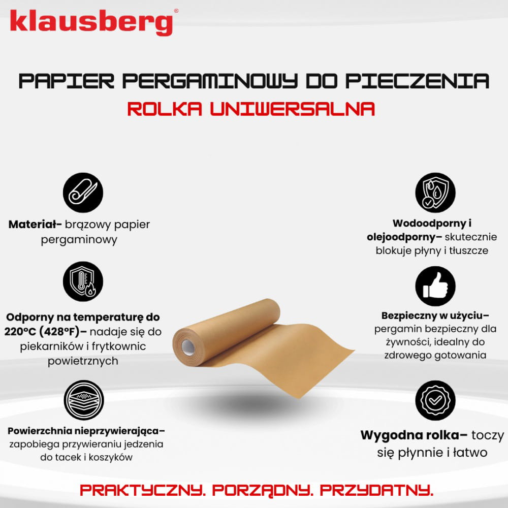 Papier pergaminowy do pieczenia 20 m/38 cm KLAUSBERG KB-7903
