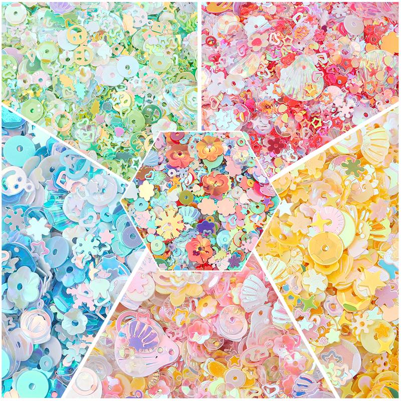 20g/Bag Mixed Shapes Loose Sequins for Nail Decoration Art Craft DIY Scrapbooking Garment Sewing Accessories