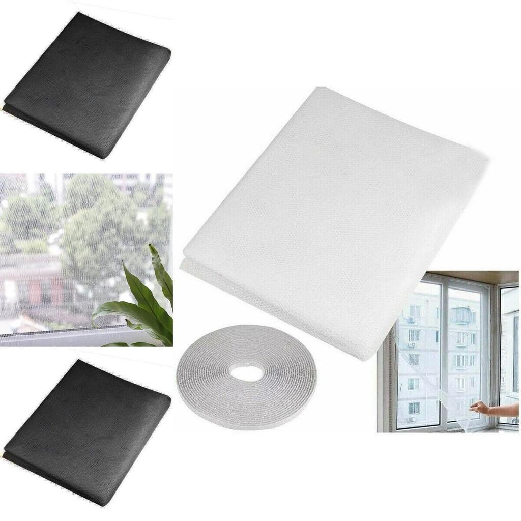 Премиальная сетчатая штора для окна/двери с самоклеящейся сеткой-защитой от комаров и насекомых