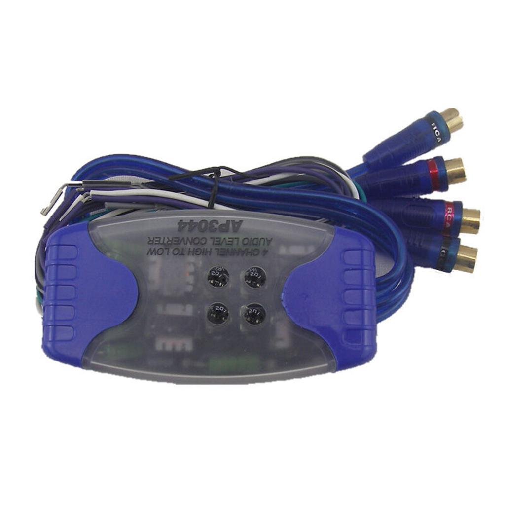 Автомобильный внедорожный стерео радио динамик провод 4-полосный RCA Hi/Lo преобразователь линейного уровня адаптер