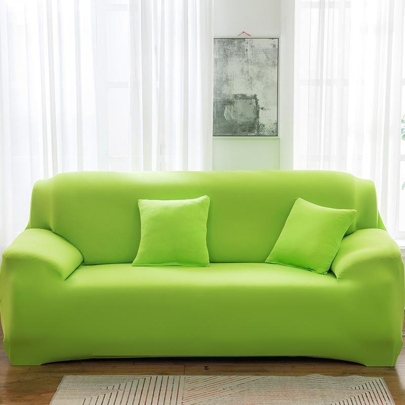 1pc Thick Elastic Sofa Cover Solid Color Slipcover Spandex Furniture Protector for Bedroom Office Living Room Home Decor