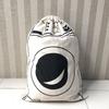 Printing Fabric Laundry Bag Cotton and Linen Drawstring Duffle Bag Durable Storage Bag