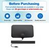 TV Antenna 4K 25DB High Gain HD TV DTV Box Digital EU Plug 3000 Miles Booster Active Indoor Aerial Flat Design