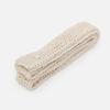 Хлопковый летний тонкий вязаный шарф-снуд КРЮЧКОМ LINE MUFFLER / Овсяный