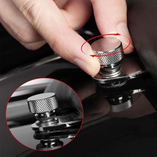 2Pcs CNC Rear Seat Solo Rack Screw Bolt Fit For Harley Touring Sportster Dyna