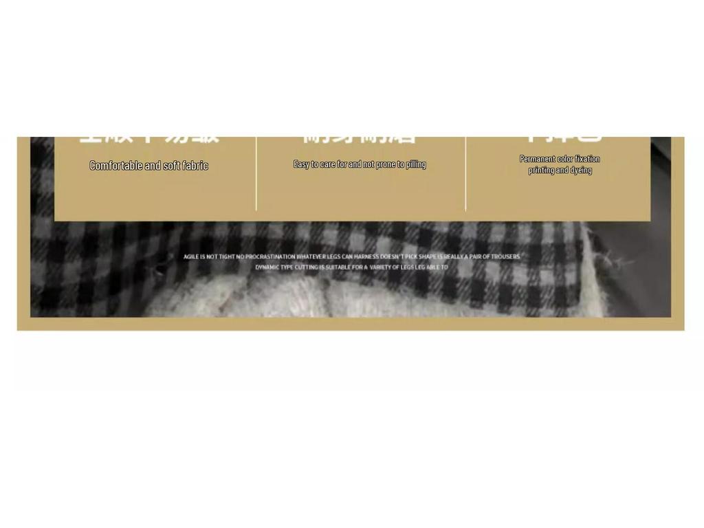 High-Waisted Retro Plaid Wool Pants, Plus Velvet, Women's Autumn/Winter 2024, Black/Gray, Wide-Leg, Straight-Leg, Slimming Fit.