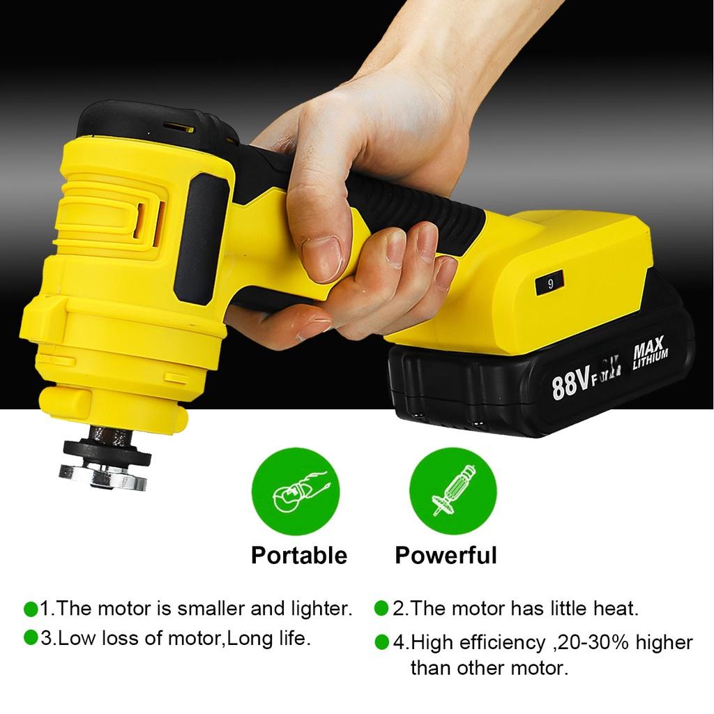 Электрическая мини-угловая шлифмашина с регулируемой скоростью, литий-ионным аккумулятором, режущий электроинструмент для аккумулятора 18 В, 10000 об/мин, 88 ВФ, 1580 Вт