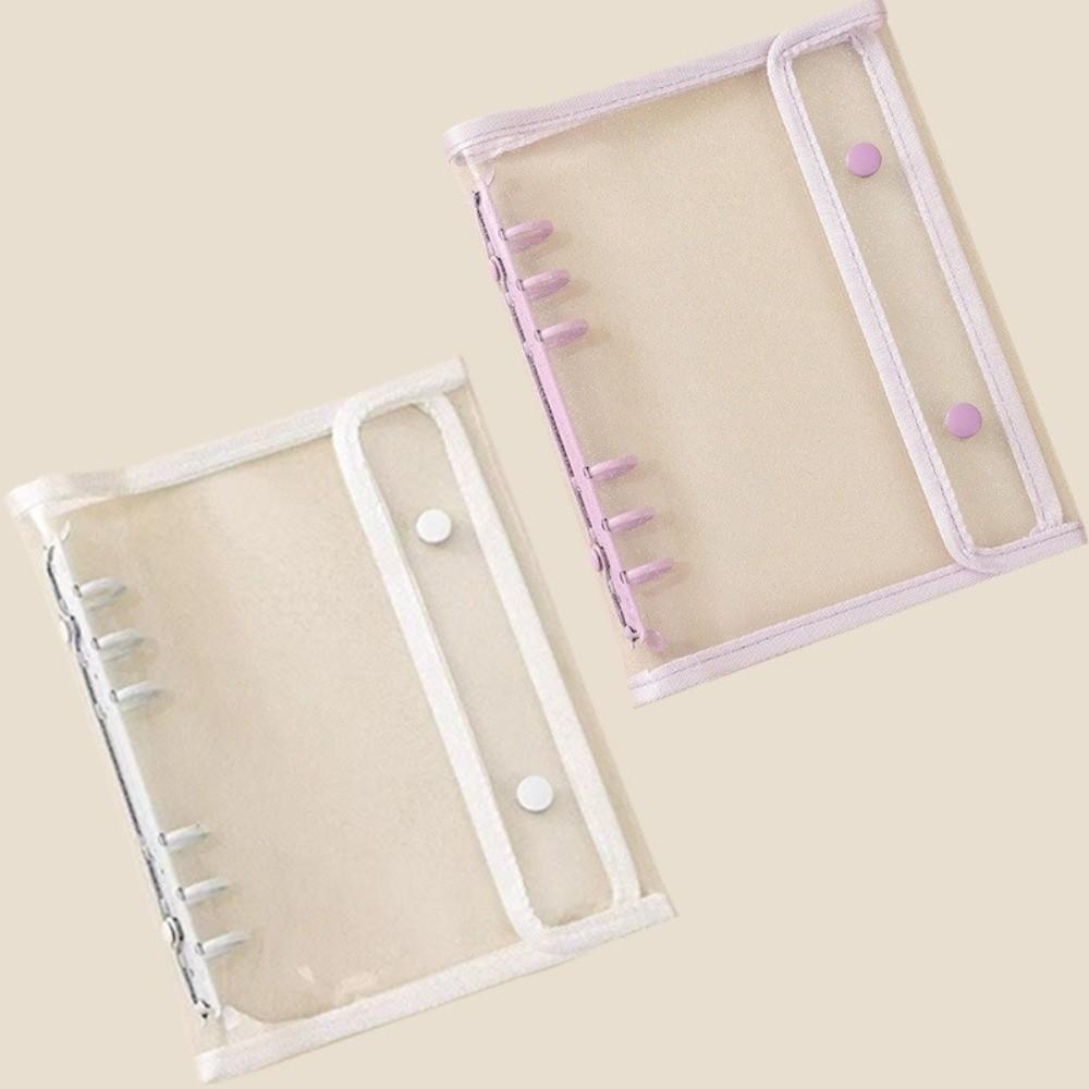 Double-Buckle Cover Photo Storage Book PVC Card Organizer Holder Loose Leaf Binder for Idol Cards