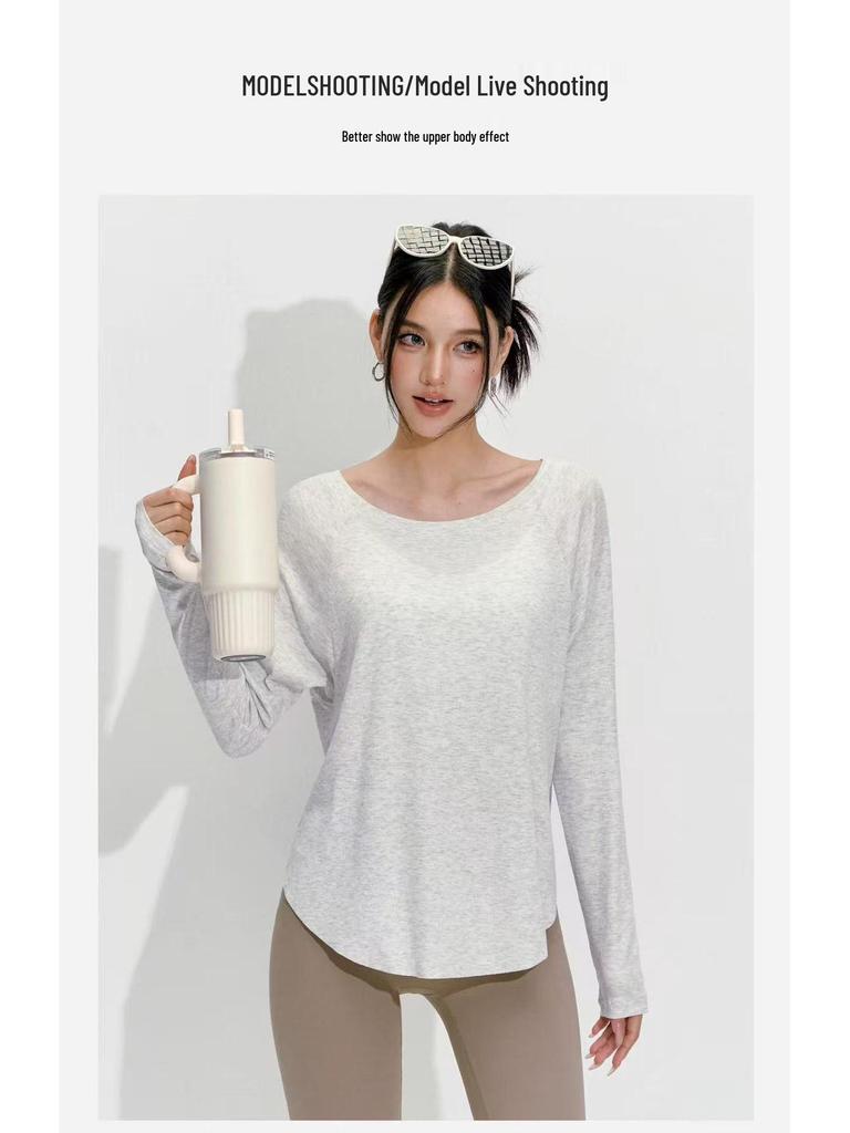 Женский ребристый топ для йоги с длинным рукавом - Коллекция Осень/Зима, Облегающий крой, Ощущение второй кожи, Идеально подходит для пилатеса и спортивной одежды для улицы