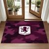 Aston Villa Football Design Crystal Velvet Rug Soft Decorative Mat for Bedroom Entrance
