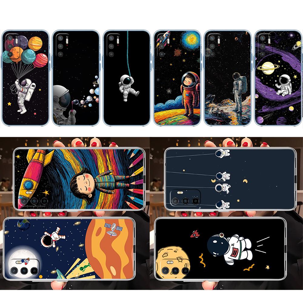 LO12 Космический Чехол-Астронавт Луна для Motorola G10 G20 G30 G31 G32 G34 G35 G41 G42 G50 G51 G52 G55 G60 G60S G62 G71 G72 G75