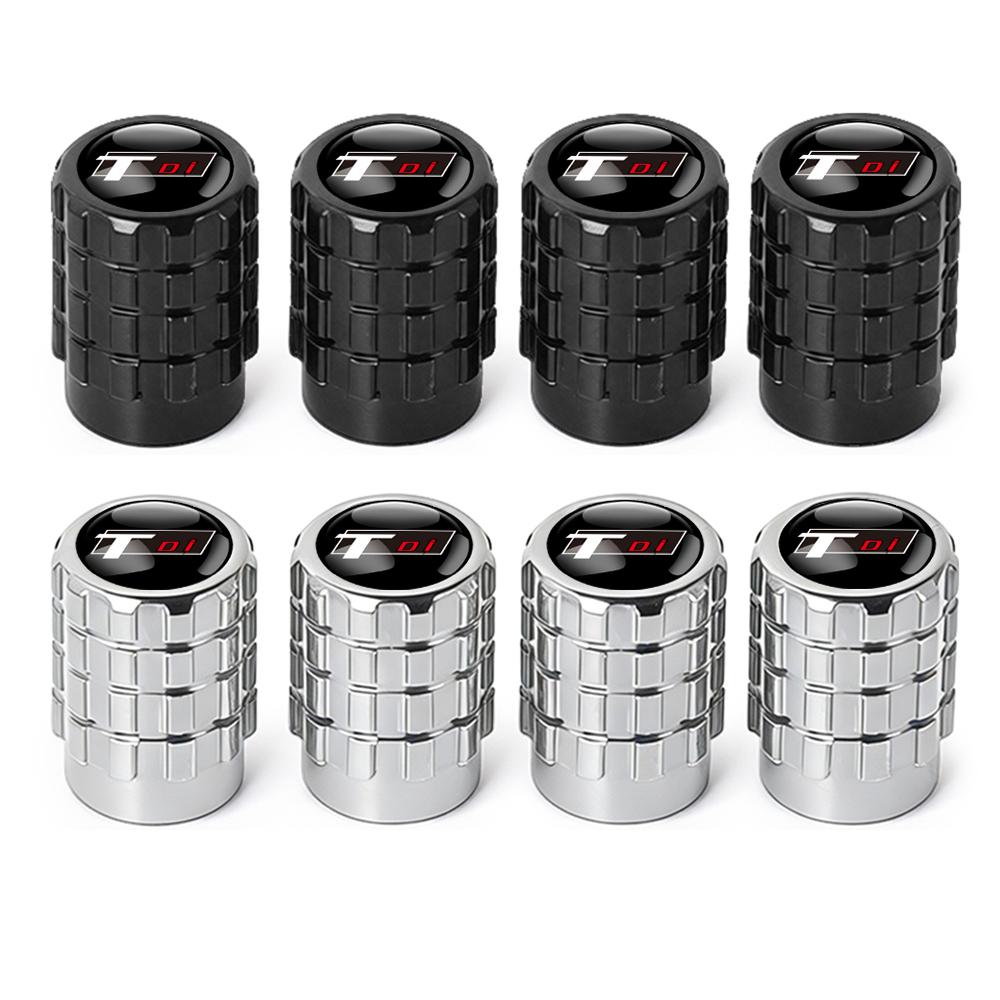 4Pcs Metal Car Tire Valve Stem Caps Auto Accessories For Volkswagen VW R Line Jetta GTI Golf 5 7 Caddy Passat b6 b8 Tiguan Polo zh2