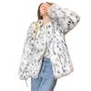 Women's Leopard Point Fox Hair Imitation Fur Jacket Women's Short Young Fashion New Winter Casual Warm