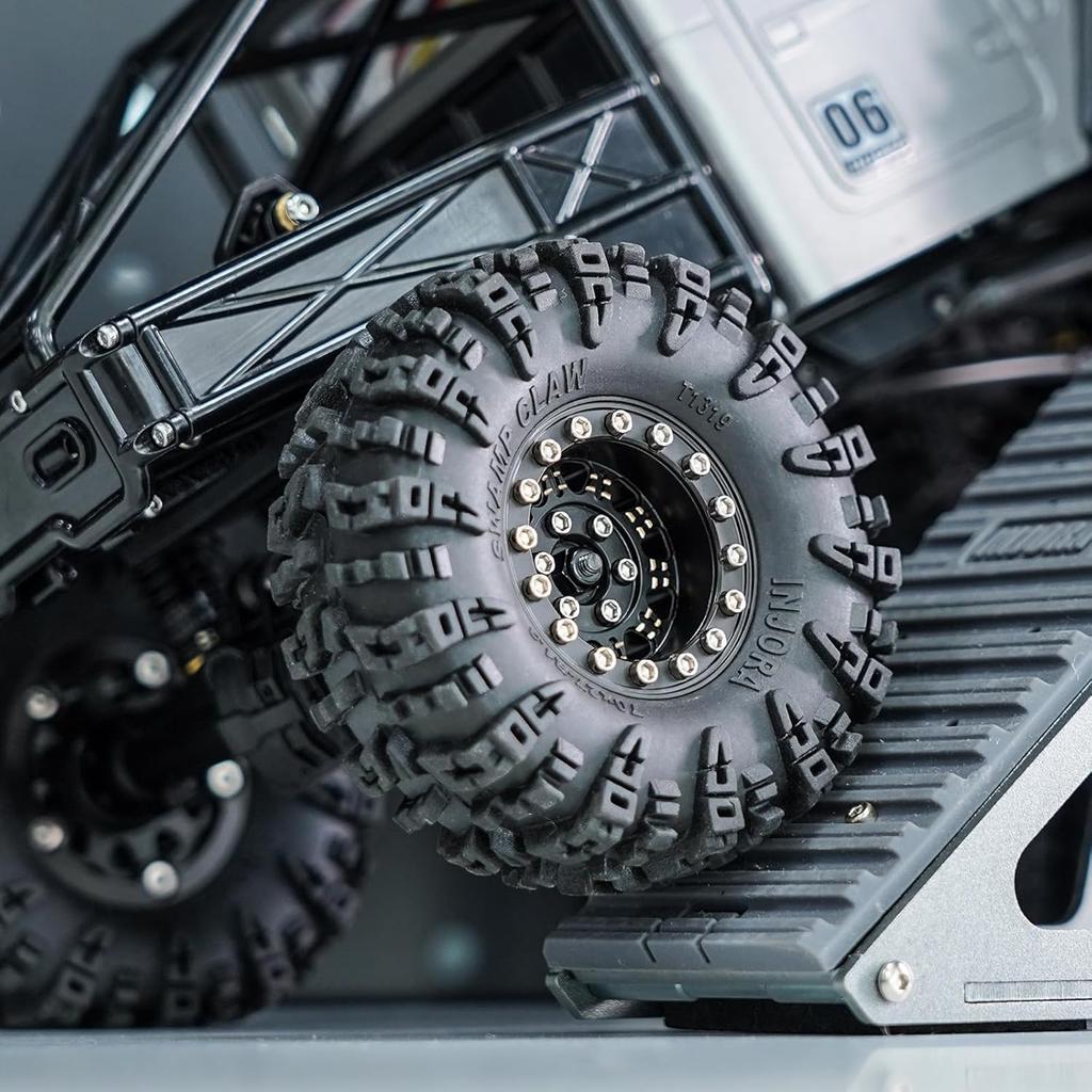 INJORA 1.3 Beadlock Wheel - Brass Wheel Rims for TRX4M SCX24 Upgrade 1/24 1/18 RC Crawler Car