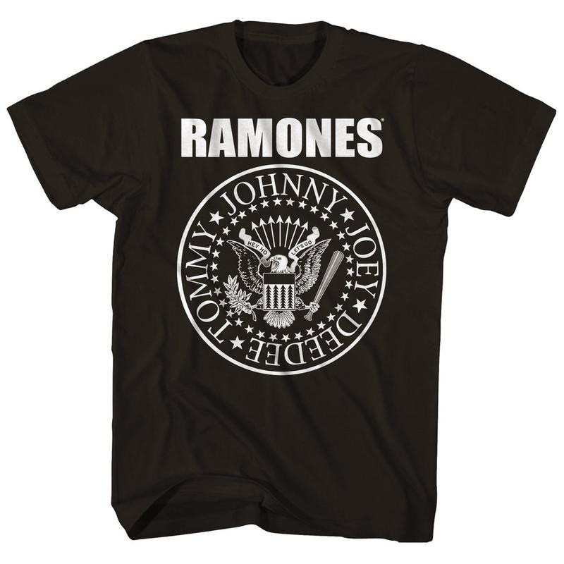 Ramones Seal Logo Unisex T-shirt Music Classic Concert Rock Band Tee New Black Graphic Tee