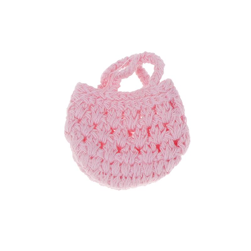 Милая мини-кукла с полой маленькой сумкой, аксессуары для вязания крючком из шерсти, кукла из хлопка, украшение BJD