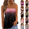 Tube Tops For Women,Cute Sexy Off Shoulder Print Sleeveless T-Shirt