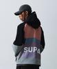 Трехслойная ветровка Supra с графикой на спине (серый)
