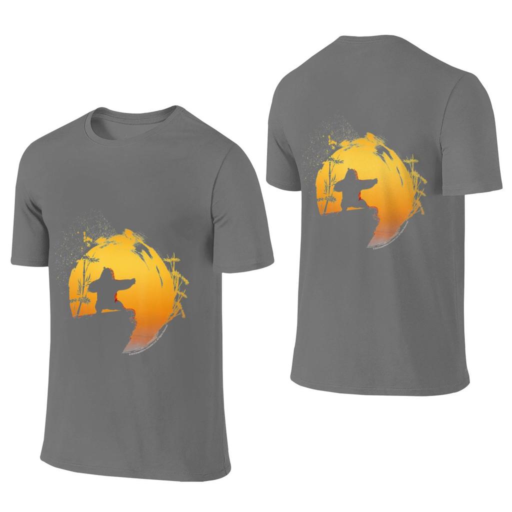 Kung Fu Bear Po Tai Chi Sunset Silhouette Soft And Glutinous Reversible Tshirt Sporty Trendy Breathable And Skinfriendly Shirt