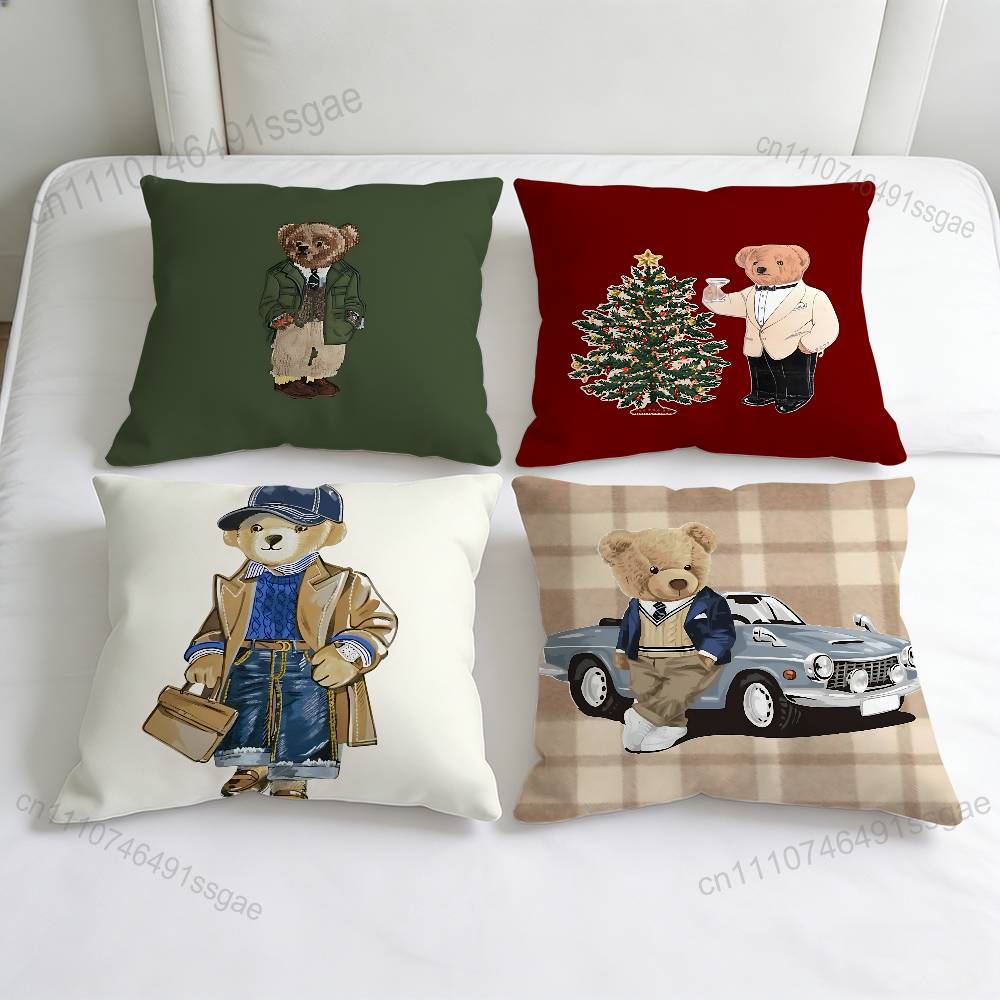 Cool Fashion BBear Fashion Square Pillow Case Durable Throw Pillow Cover for Sofa Couch Chair