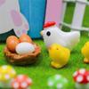 Dollhouse Miniature Accessories Spring Easter Rabbit Garden Animal Chick Door Landscape Scene Model Photo Props DIY Toy