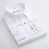 Formal Solid Twill Long Sleeve Regular Fit Excellent Office Man's Work Shirt