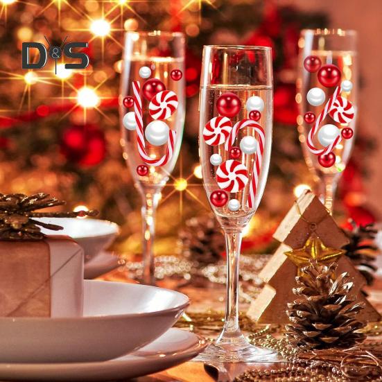 Рождественский набор наполнителей для ваз Плавающие бусины Подсвеченные бусины из искусственного жемчуга Прозрачные водные бусины Рождественские украшения для особых случаев Плавающие свечи