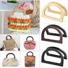 New Wooden Handbag Handles D-shaped DIY Purse Handles Replacement Purse Strap