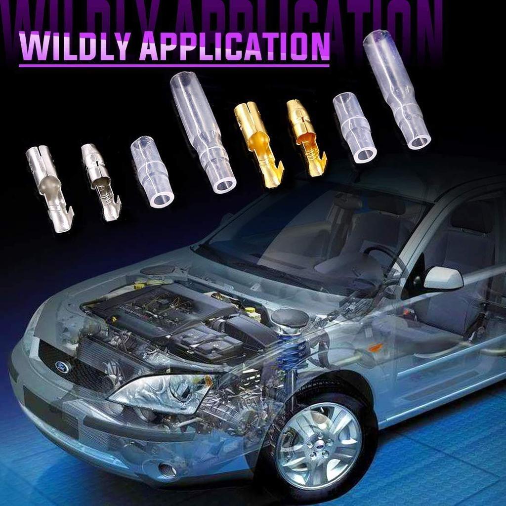 ZOYUBS Kiboshi Terminal Set, 400 Pieces, Gold Plated, Silver Plated, Round Type, Sleeve Set,