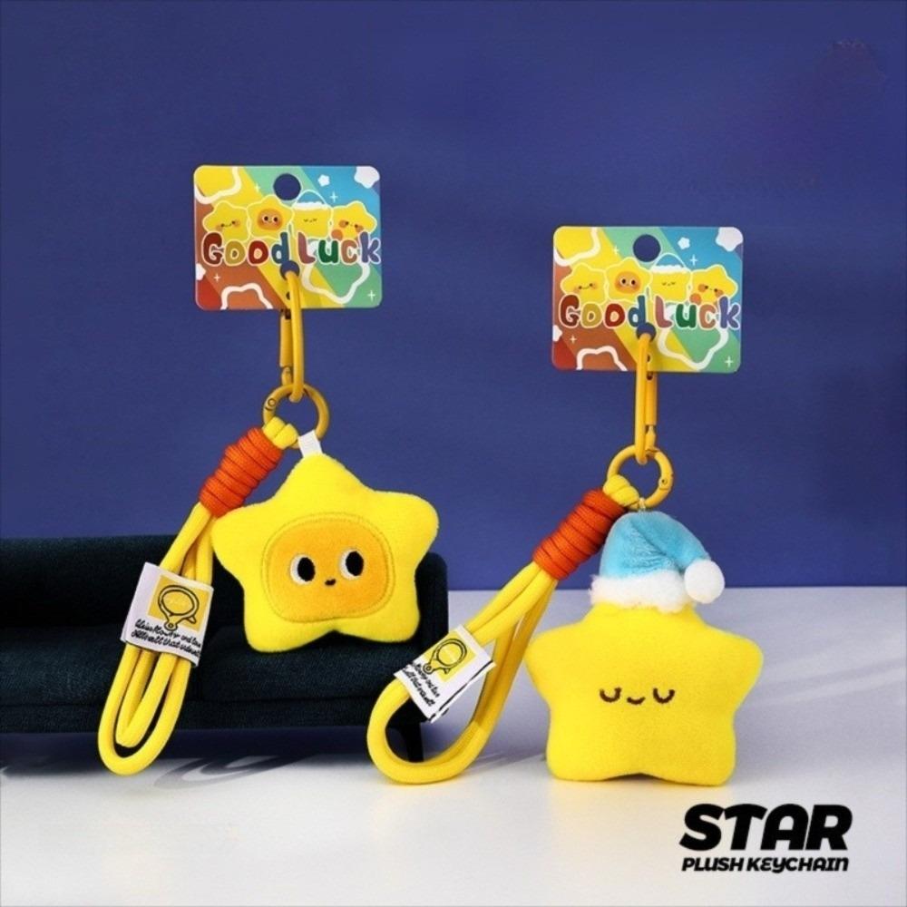 Stuffed Doll Star Plush Key Chain Cute Doll Couple Keychain Stars Keychains Christmas Gift