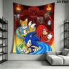 Hedgehog Sonic Whiz Wall Hanging Printed Fabric Blanket Decorative Tapestries for Bedroom Living Room Home Decor