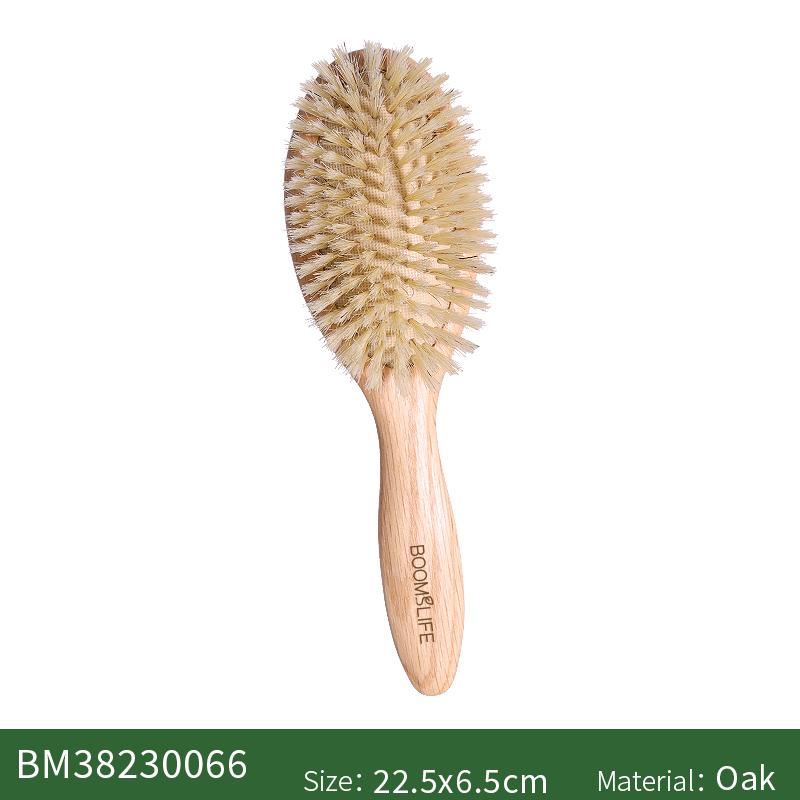 BOOMSLIFE Soft Boar Bristle Hair Brush Oak Wood Comb for Hair Women Scalp Massage Detangle Hairbrush Barber Accessories