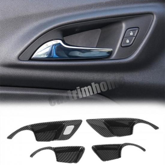 For Chevrolet Trax 2024 Carbon Fiber ABS Inner Door Handle Bowl Panel Cover Trim