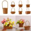 Imitation Rattan Braid Storage Baskets with Handle Hanging Basket Gift Handhold Weaving Basket