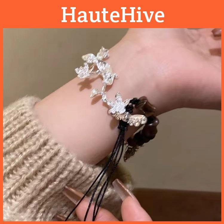 Кулон Бабочка Экзотический Браслет Ручной Работы из Сплава с Этническим Колоритом для Женщин