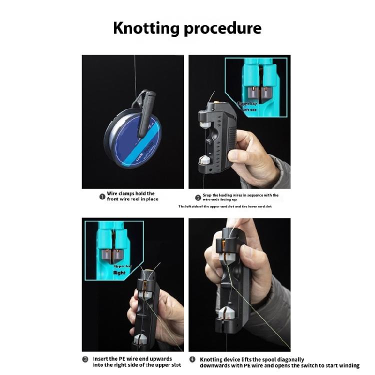 Машина для завязывания узлов на леске для лесоукладчика Рыболовный инструмент для завязывания узлов Быстрый инструмент для завязывания Узел-завязыватель для рыболовной лески Крючковязы