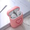 Защитный чехол Пыленепроницаемый жесткий роскошный матовый Love Heart Bluetooth-совместимые наушники с защитой от падения ПК Защитный чехол для AirPods 1/2