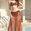 Chic European & American Style Tie-Up Bikini with Gauze Skirt